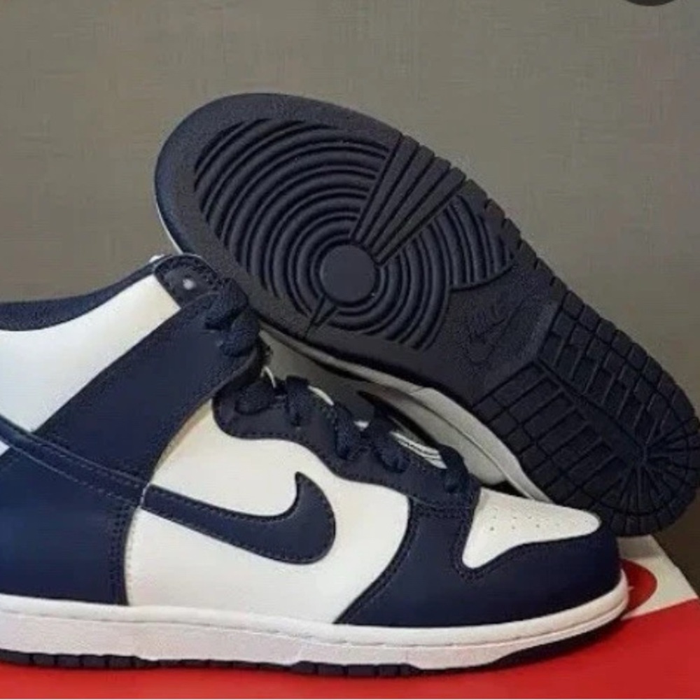 Nike Dunk High  Size 3C "White/Midnight Navy baby' Boys Shoes